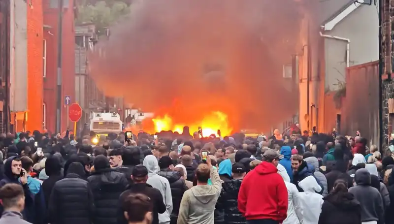 Kuzey İrlanda’da Cinsel Saldırı Protestosunda Yükselen Tansiyon: Evler Ateşe Verildi