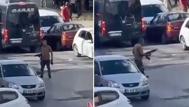 Başakşehir’de Pompalı Tüfekle Sokağa Çıkan Kişi Nefes Kestik!