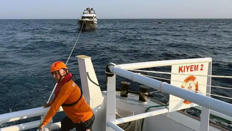 Marmaris Açıklarında Sürüklenen Tekne Kurtarılarak Sahil Güvenlik Tarafından Kurtarıldı