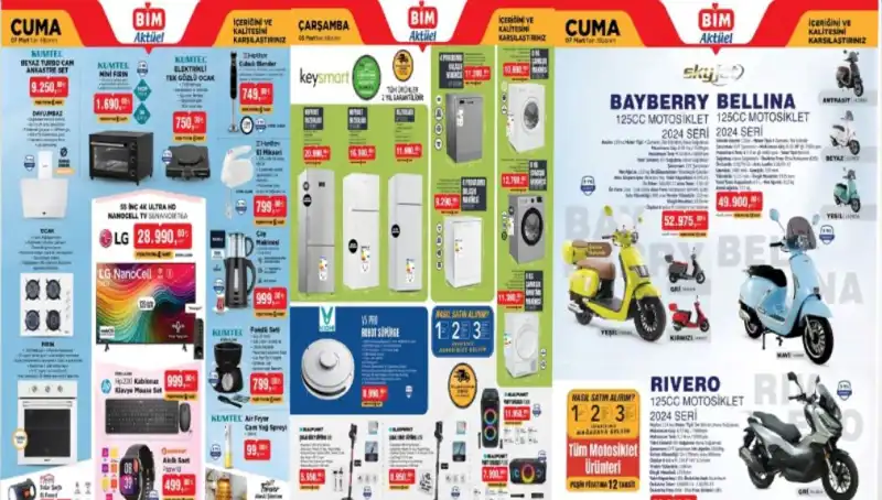 BİM'de Bu Hafta Neler Var? Elektronik ve Motosiklet Satışa Çıkıyor!