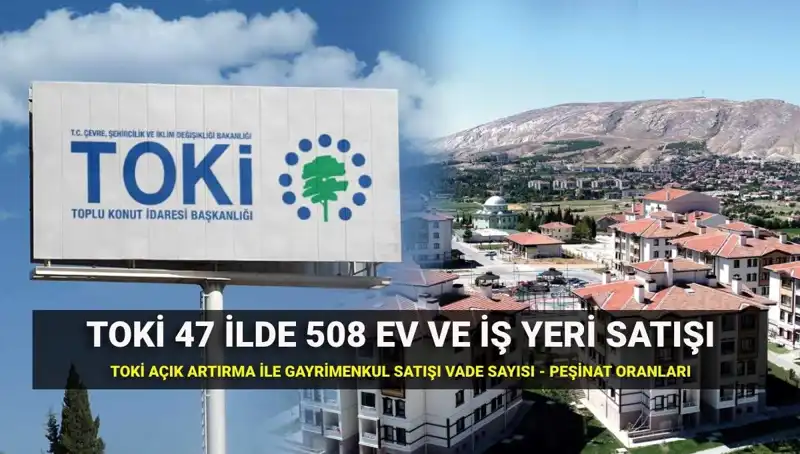 TOKİ 508 Adet Konut ve İş Yeri Satışı Açık Artırmada Görücüye Çıkıyor