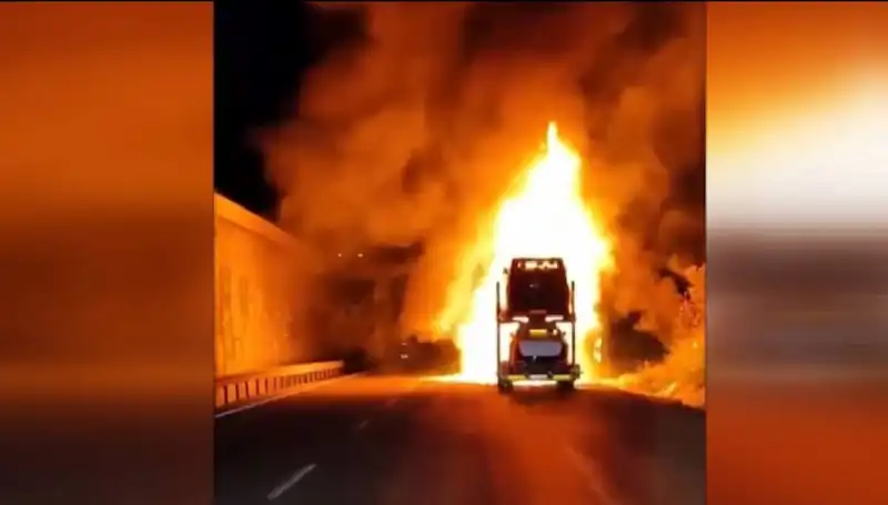 Otomobil Yüklü Tırda Korkunç Yangın: 8 Araç Kül Oldu