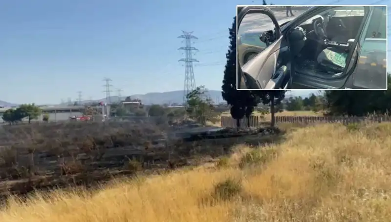 İzmir'de Otluk Alanda Başlayan Yangın, AVM Otoparkına Sıçradı!